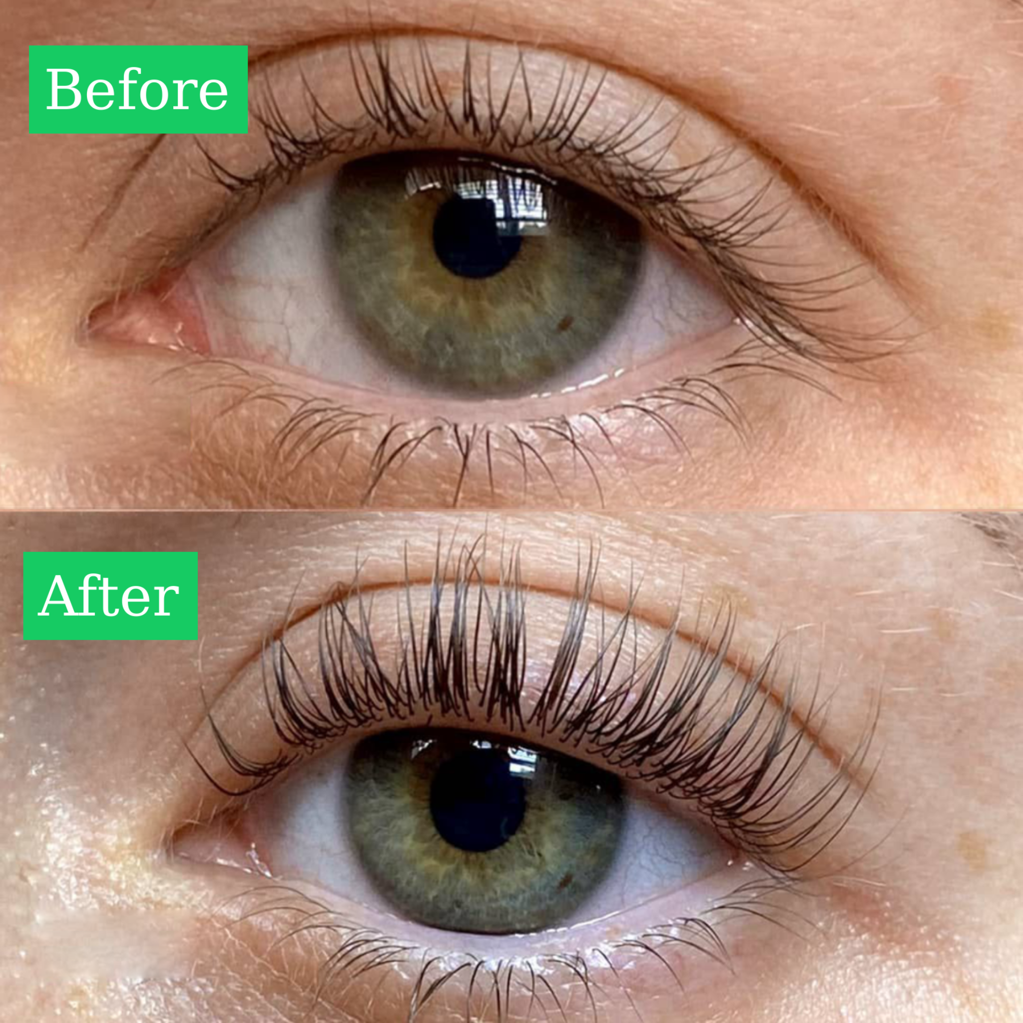 Before and After Lash Growth Results with ALL-LASH Eyelash Growth Serum for Longer and Fuller Lashes