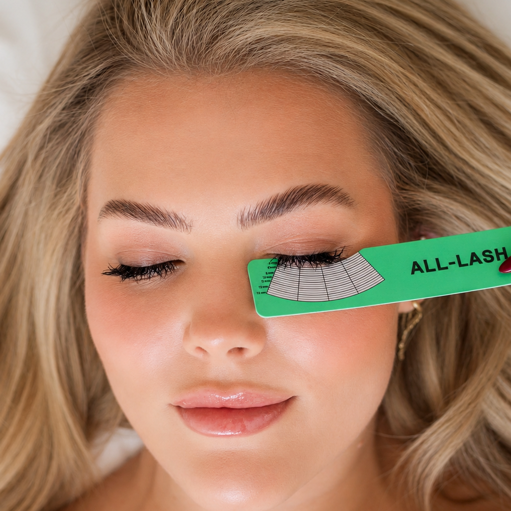 Measure your natural lash length before starting ALL-LASH Eyelash Growth Serum to track longer, fuller lash growth over time.