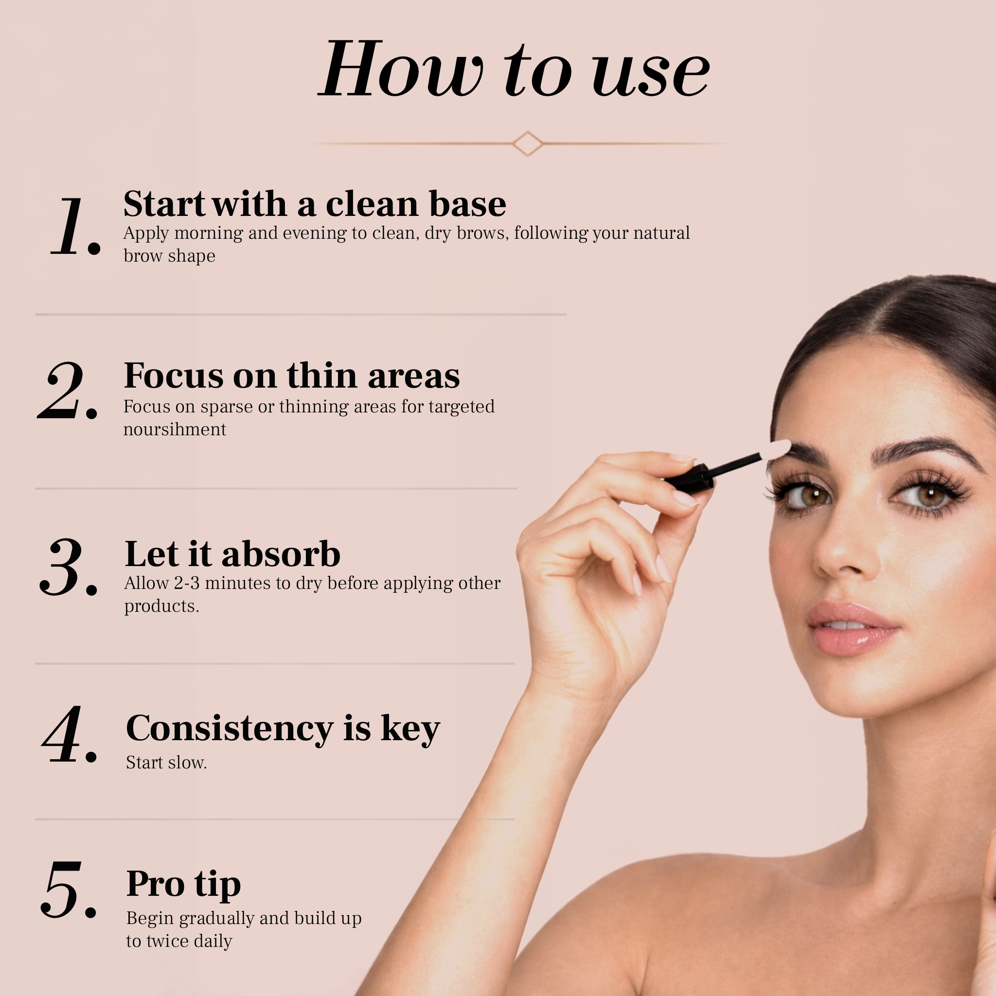 How to Apply ALL-LASH Natural Eyebrow Growth Serum for Fuller, Thicker and Healthier looking Brows